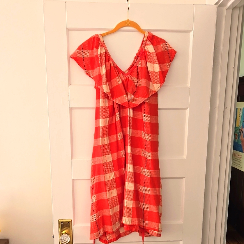 Ace & Jig Red and White Plaid Dress